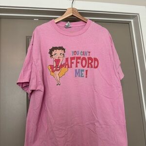BETTY BOOP Pink Graphic T-Shirt with Cartoon Print